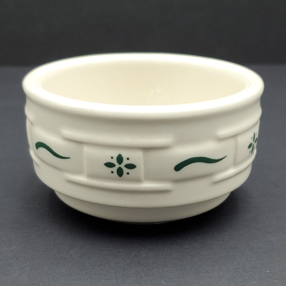 Longaberger Woven Traditions Heritage Green Stackable Custard Cups Ramekins